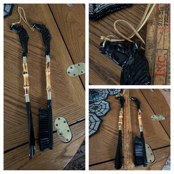 Vintage Other Vintage Shoehorn And Brush With Bamboo And Horse Head